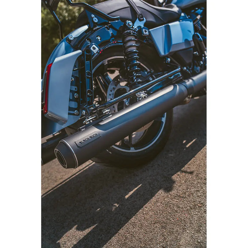 Zwarte Eend Bombardier EC Euro Approved Slip-On Mufflers voor Harley