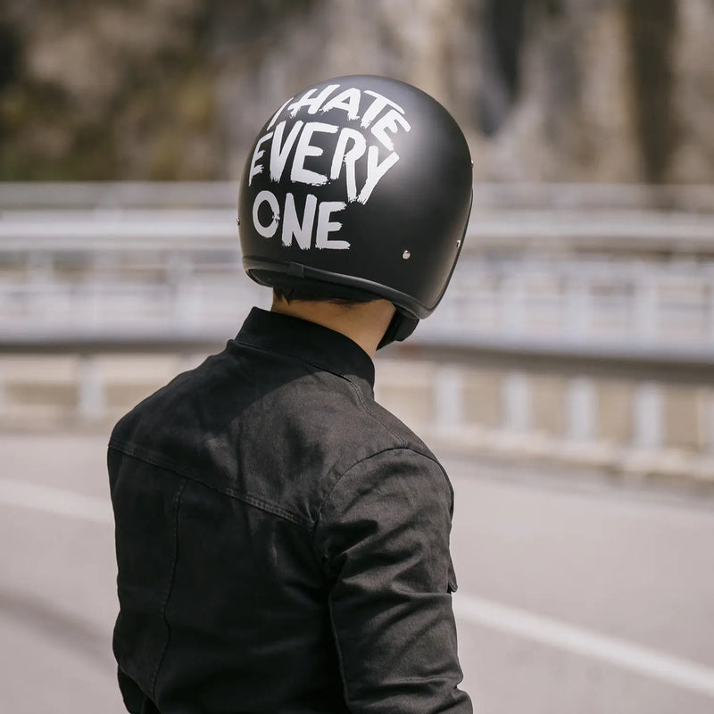 DMD Retro grafische open motorhelm