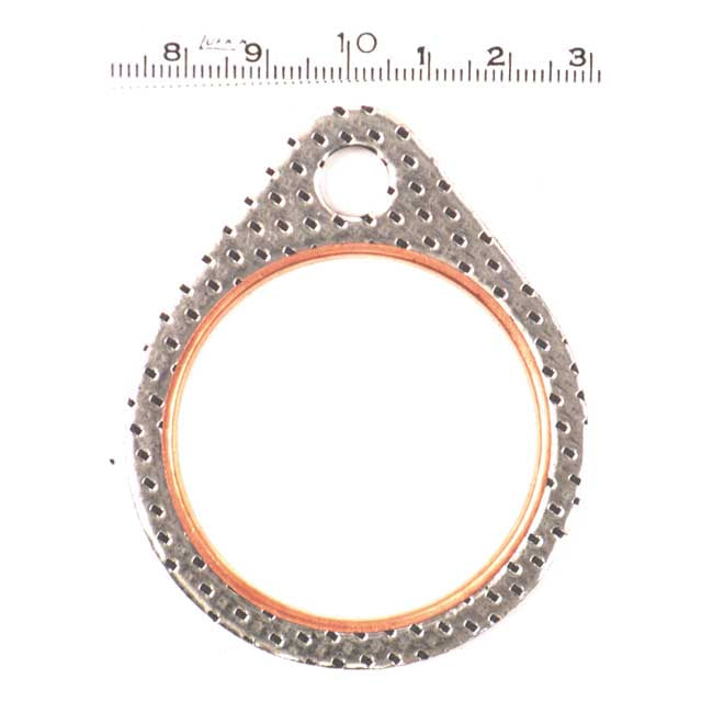 James Round Copper Shovel Exhaust Gasket for Harley 66-84 Shovelhead (Replaces OEM: 65834-68A)  - Customhoj