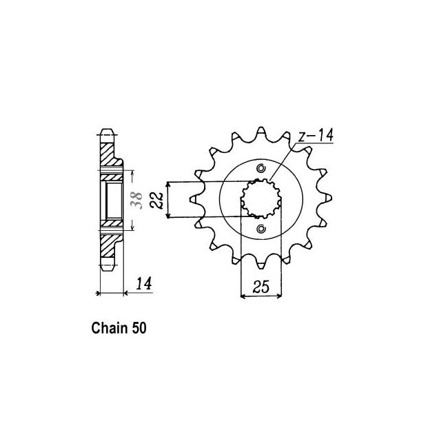 JT Sprockets Front Sprocket Ducati 750 F1 88 JT Front Sprocket for Ducati Customhoj