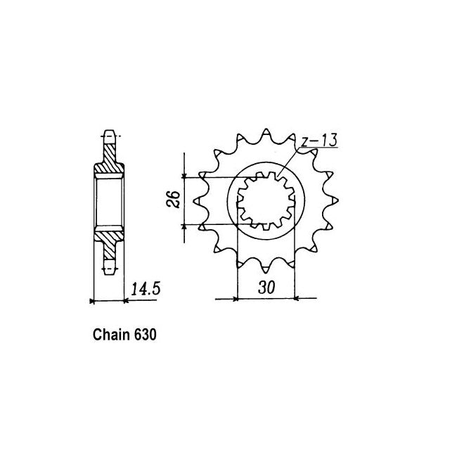 JT Sprockets Front Sprocket Honda CB750KZ,FZ ‘79-’80 79-80 JT Front Sprocket for Honda Customhoj