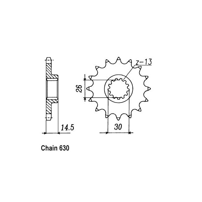 JT Sprockets Front Sprocket Honda CBX1000ZA 78-79 JT Front Sprocket for Honda Customhoj