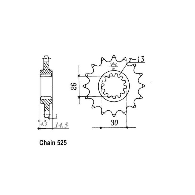 JT Sprockets Front Sprocket Honda RVF750R 94-98 JT Front Sprocket for Honda Customhoj