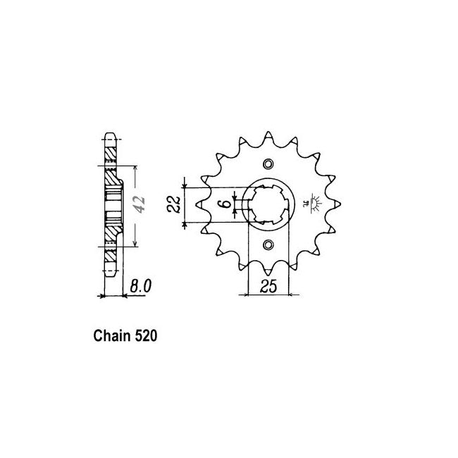 JT Sprockets Front Sprocket Honda XL500 R-C/H Prolink 82-87 JT Front Sprocket for Honda Customhoj