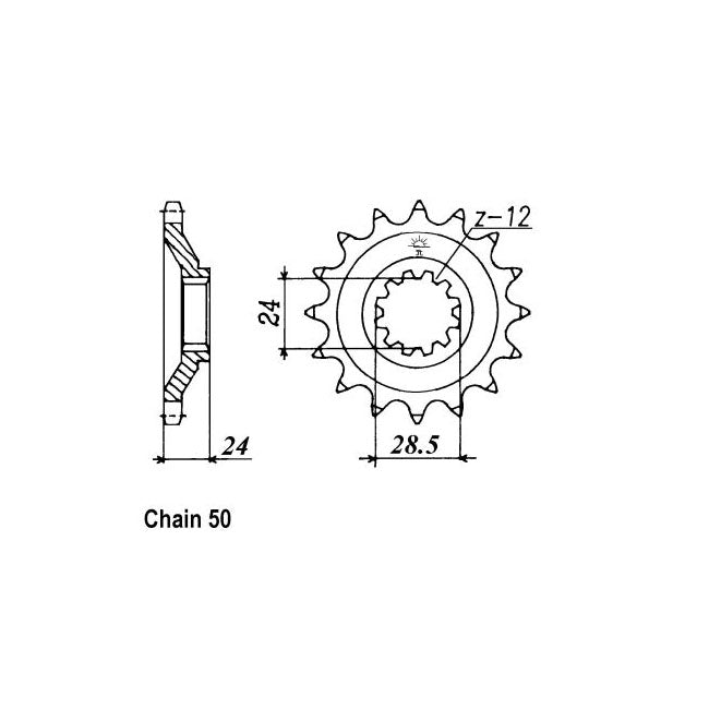 JT Sprockets Front Sprocket Kawasaki ZX1100C1/3 (ZZR1100) 90-92 JT Front Sprocket for Kawasaki Customhoj