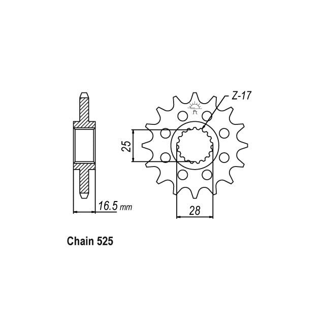 JT Sprockets Front Sprocket KTM 950 Super Enduro 06-09 JT Front Sprocket for KTM Customhoj