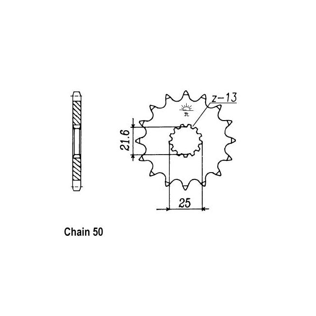 JT Sprockets Front Sprocket Suzuki GSX550ES,EF 83-87 JT Front Sprocket for Suzuki Customhoj