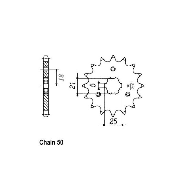 JT Sprockets Front Sprocket Suzuki GT550 A,B 76-77 JT Front Sprocket for Suzuki Customhoj