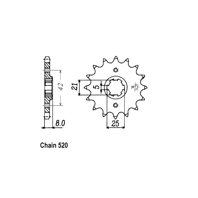 JT Sprockets Front Sprocket Yamaha TT600 JT Front Sprocket for Yamaha Customhoj