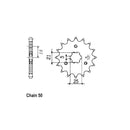 JT Sprockets Front Sprocket Yamaha XS400 Alloy Wheel 79-80 JT Front Sprocket for Yamaha Customhoj