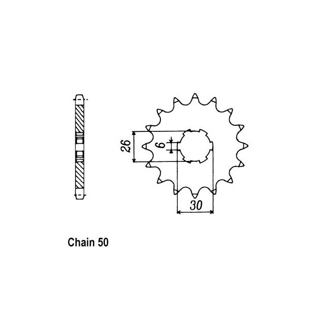 JT Sprockets Front Sprocket Yamaha XS500C Alloy Wheel 76-77 JT Front Sprocket for Yamaha Customhoj