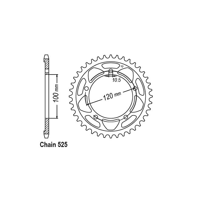 JT Sprockets Rear Sprocket Aprilia 1000 RSV4 Factory 09-14 JT Rear Sprocket for Aprilia Customhoj