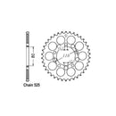 JT Sprockets Rear Sprocket Honda CB750 Nighthawk 90-91 JT Rear Sprocket for Honda Customhoj