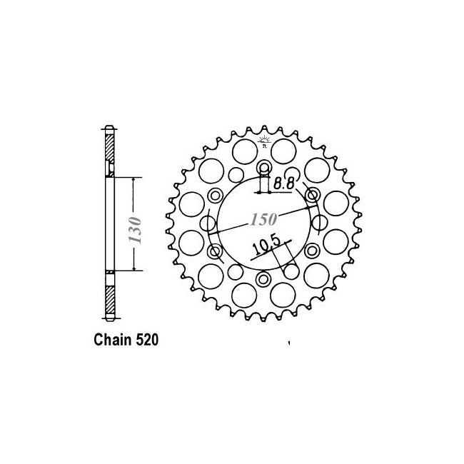 JT Sprockets Rear Sprocket Honda NX650J Dominator 88 JT Rear Sprocket for Honda Customhoj