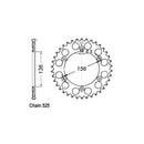 JT Sprockets Rear Sprocket Suzuki DR650SE T -L3 96-13 JT Rear Sprocket for Suzuki Customhoj