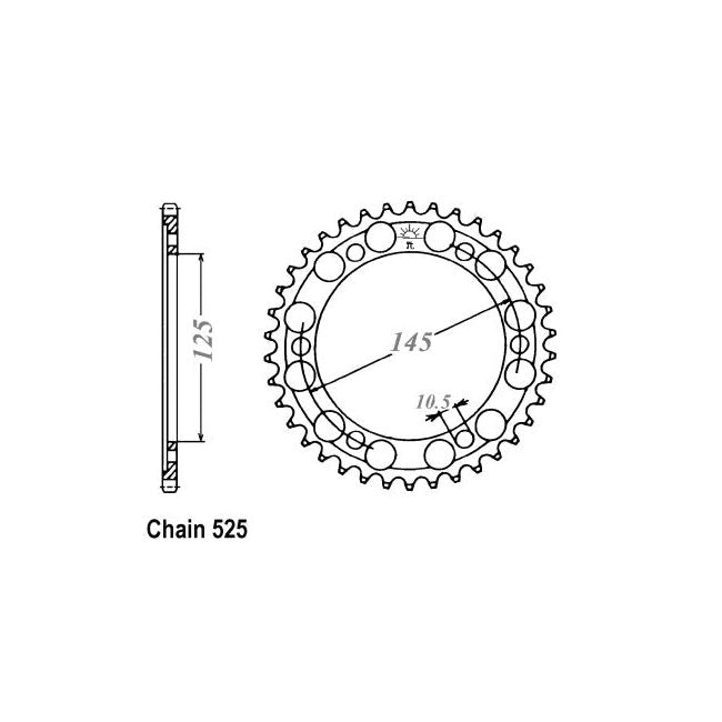 JT Sprockets Rear Sprocket Yamaha TDM850 91-95 JT Rear Sprocket for Yamaha Customhoj