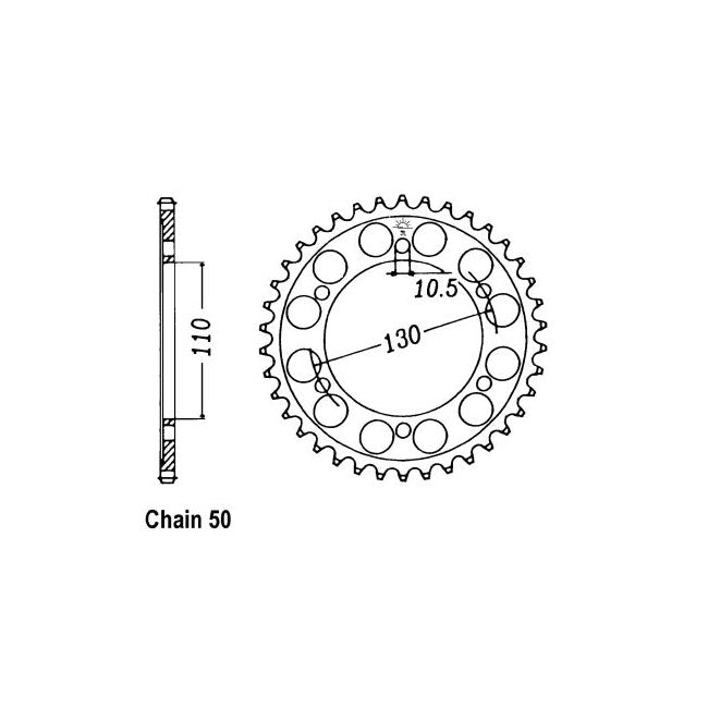 JT Sprockets Rear Sprocket Yamaha XJR 1300, C 07-16 JT Rear Sprocket for Yamaha Customhoj