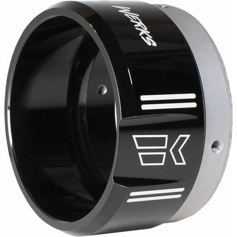 Khrome Werks 4.5" Muffler End Caps Black / Klassic (for right side muffler)  - Customhoj