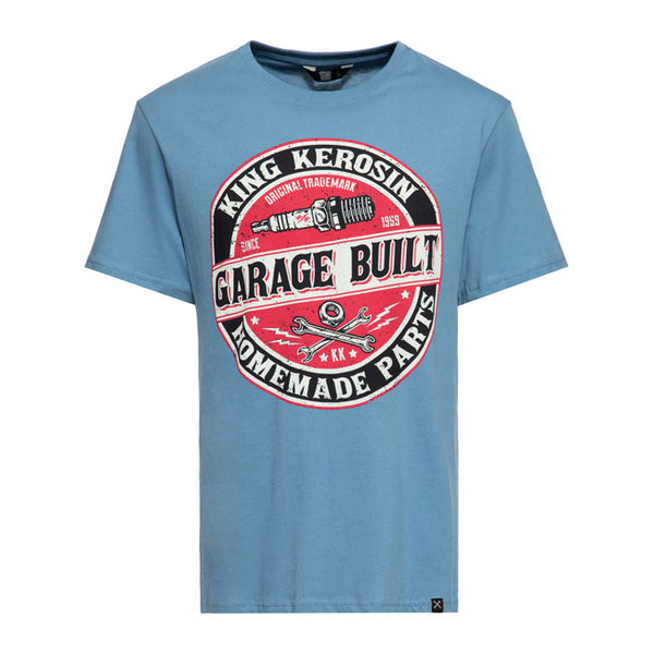 King Kerosin Garage Built T-Shirt Smoke Blue / S