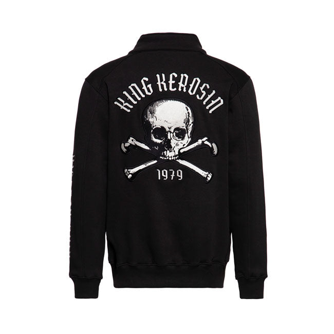 King Kerosin Skull Zip Sweater