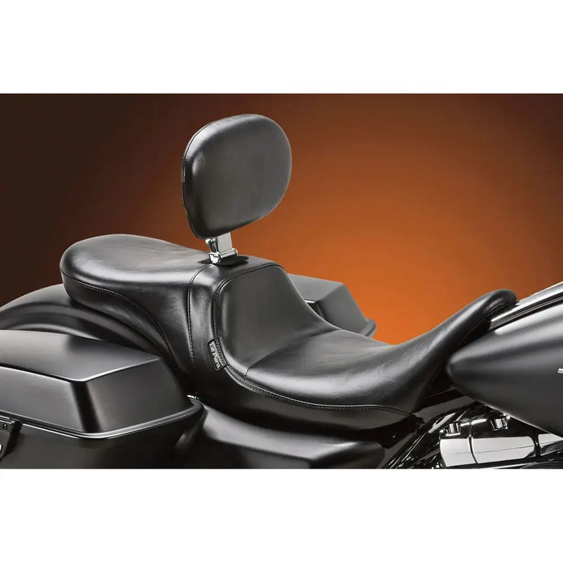 Le Pera Daytona 2-Up Seat with Backrest for Harley 08-25 Touring (excl. 23-25 CVO; 24-25 Road Glide / Street Glide) / Black  - Customhoj