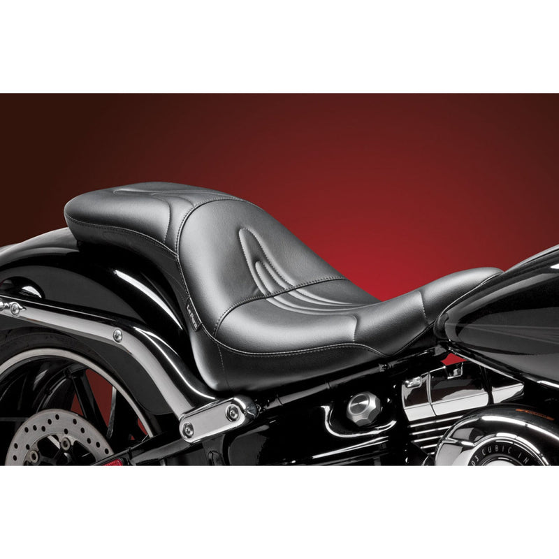 Le Pera Sorrento 2-Up Seat for Harley 13-17 Softail Breakout / Stitched Black  - Customhoj
