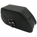 MCS Reinforced Rigid Leather 40L Motorcycle Saddlebag Set  - Customhoj