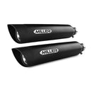 Miller Magellan Euro 3 Slip-On Mufflers for Kawasaki 09-16 VN1700 Vulcan Classic / Light Tourer / Matte Black / Slash Cut Matte Black  - Customhoj