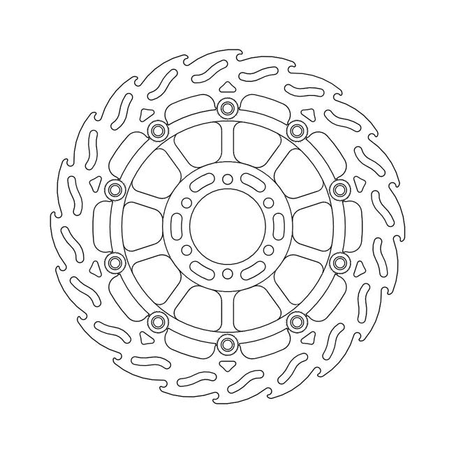 Moto-Master Brake Disc Ducati Paso 907 I.E. 90-91 Moto-Master Flame Front Left Brake Disc for Ducati Customhoj