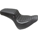 Mustang Squareback 2-Up Seat for Harley 18-23 Softail Fat Bob / Black / Tuck n Roll  - Customhoj