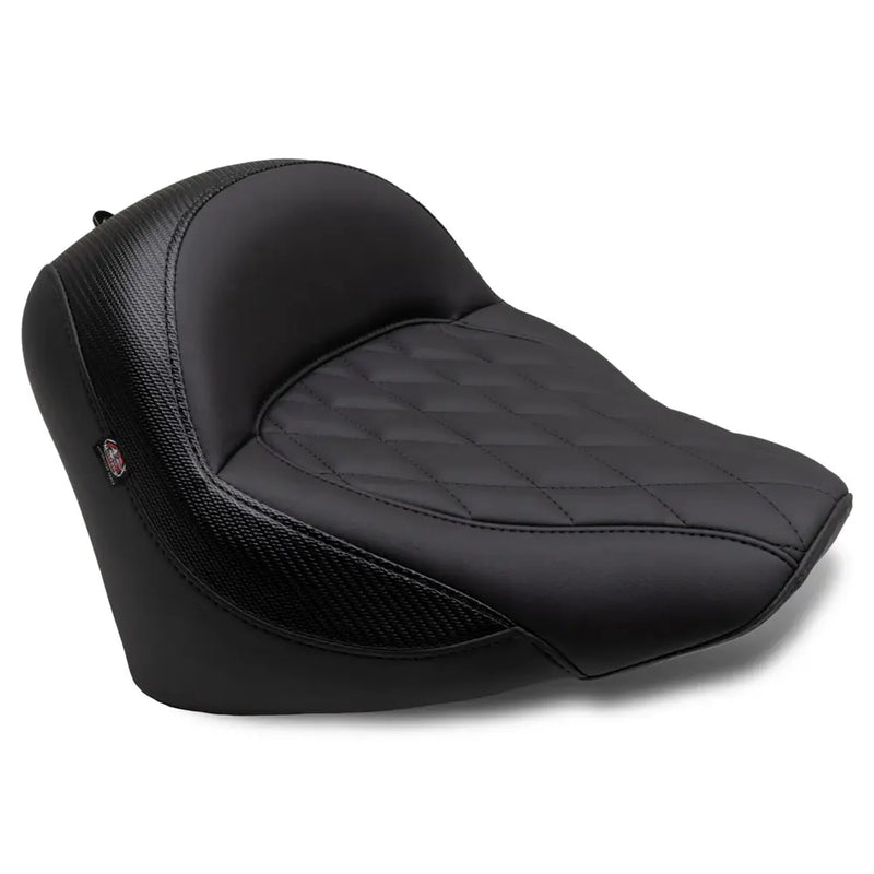 Mustang Standard Touring Solo Seat for Indian 22-25 Chief / Black / Diamond / Without backrest  - Customhoj