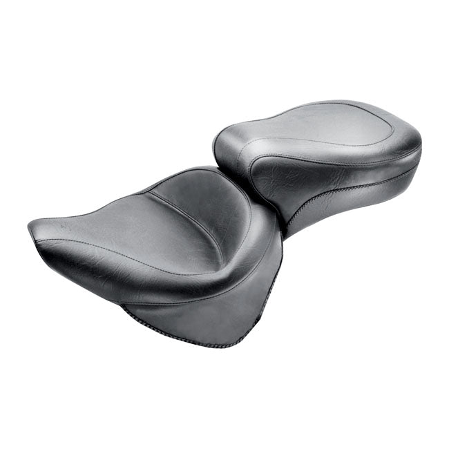 Mustang Wide Touring 2-Up Seat for Harley 00-06 Softail Fat Boy / Plain  - Customhoj