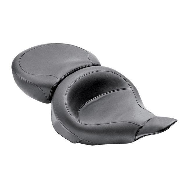 Mustang Wide Touring 2-Up Seat for Harley 91-96 Touring Electra Glide / Tour Glide (read note) / Plain  - Customhoj