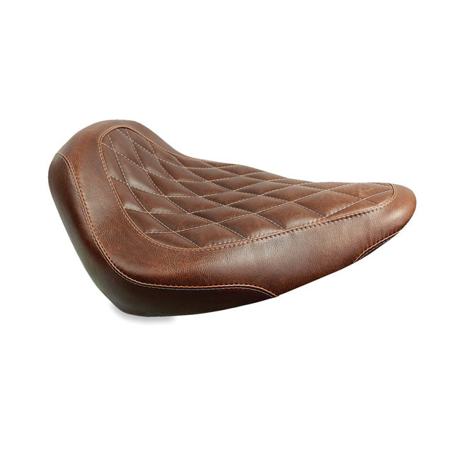 Mustang Wide Tripper Solo Seat for Harley 00-17 Softail Springer / Heritage / Deluxe / Double Diamond / Distressed Brown / Without backrest  - Customhoj