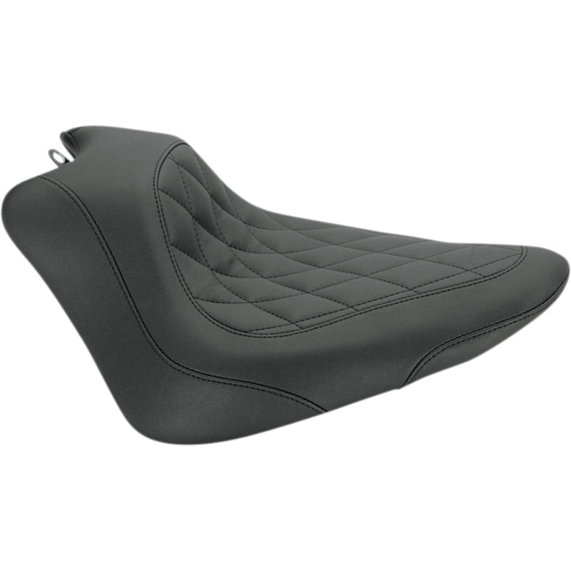 Mustang Wide Tripper Solo Seat for Harley 11-17 Softail Slim / Blackline / Double Diamond / Black / Without backrest  - Customhoj