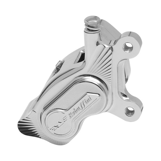 Rebuffini Brake Caliper 84-99 FLST / Front Right / Chrome Rebuffini 4-piston Kerio Axial Front Brake Caliper for Harley Customhoj