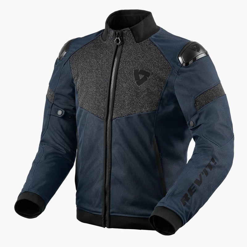 REV'IT! Action H2O Motorcycle Jacket Black/Dark Blue / S