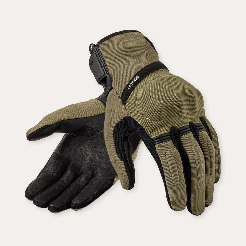 REV'IT! Mosca 2 Motorcycle Gloves Green/Black / S  - Customhoj