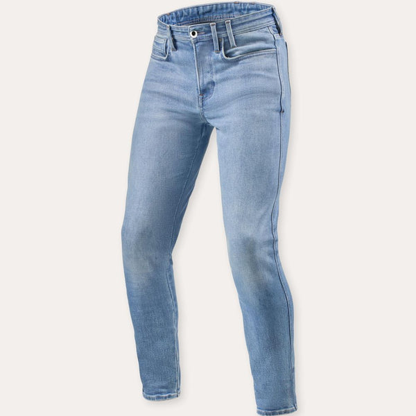 REV'IT! Piston 3 Skinny Motorcycle Jeans Light Blue Vintage / 28 / 30  - Customhoj