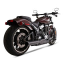 Rinehart 2-into-1 Black M8 Exhaust System for Harley 18-25 Softail Deluxe / Slim / Street Bob / Low Rider / Fat Bob  - Customhoj