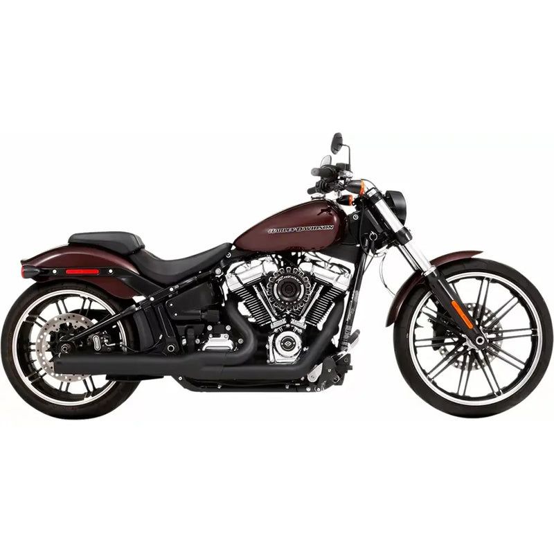 Rinehart 2-into-1 Black M8 Exhaust System for Harley 18-25 Softail Deluxe / Slim / Street Bob / Low Rider / Fat Bob  - Customhoj