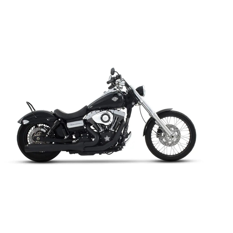 Rinehart 2-into-1 zwart FXD uitlaatsysteem voor Harley