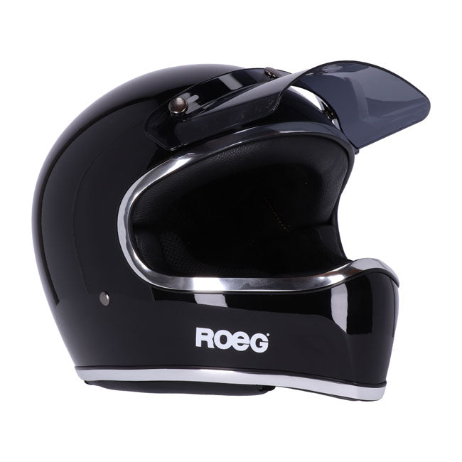 Roeg Peruna 2.0 Motorcycle Retro Motocross Helmet Gloss Black / XS (53-54cm)