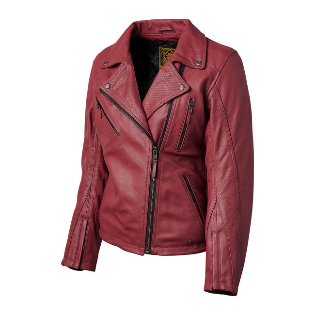 Roland Sands Design Protective Jacket Ladies Merlot / XS Roland Sands Atherton 74 Ladies Motorcycle Jacket Customhoj