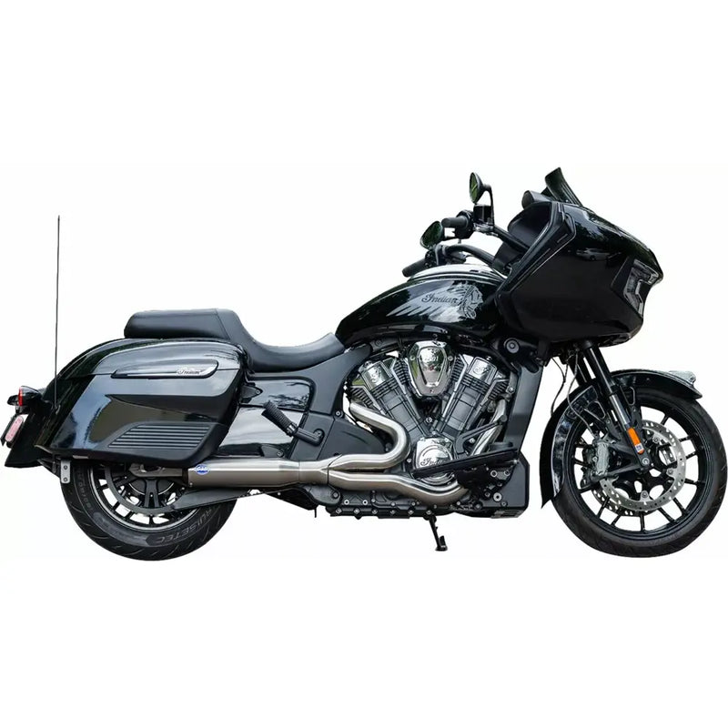 S&S Qualifier Stainless Steel 2-into-1 Exhaust System for Indian  - Customhoj