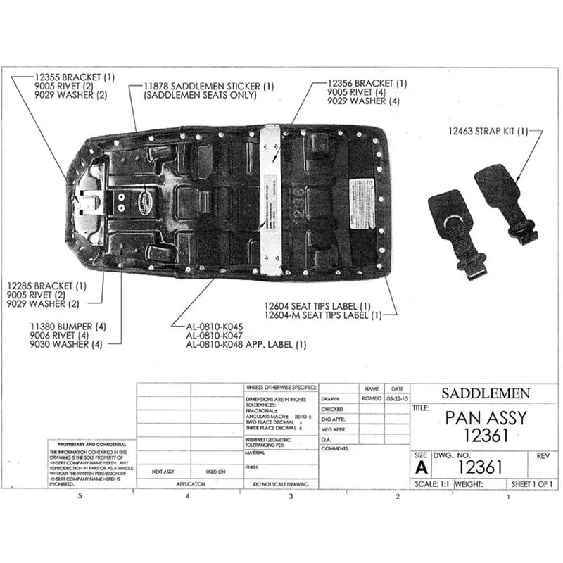 Saddlemen Adventure Tour Seat for Kawasaki 87-18 KLR650  - Customhoj
