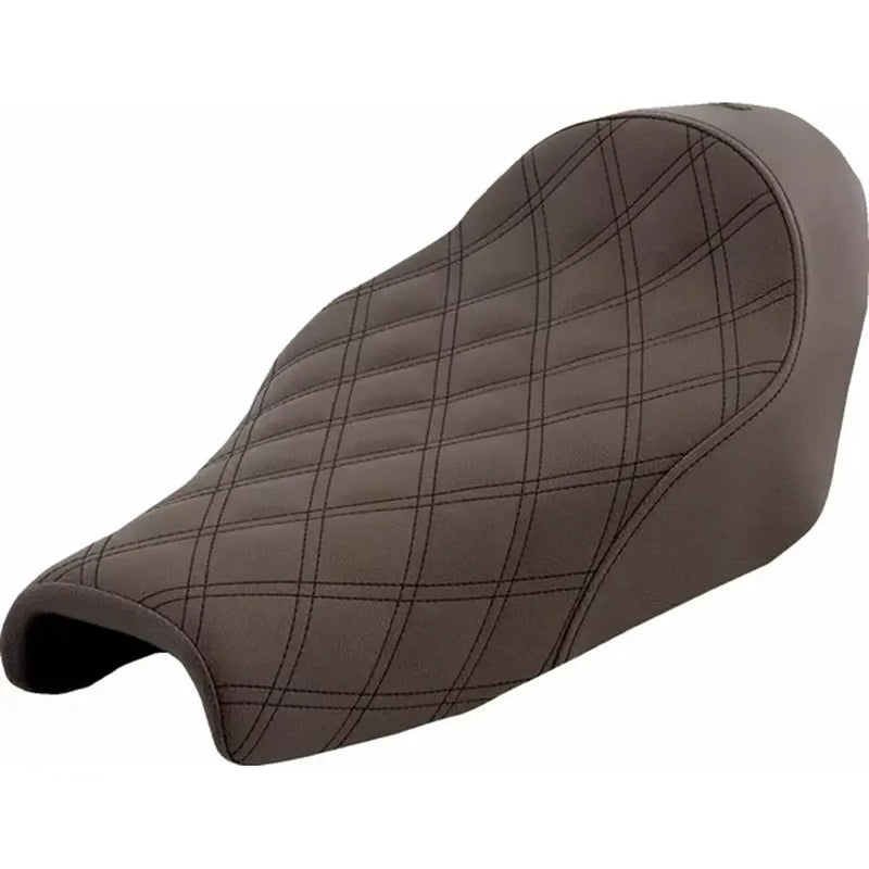 Saddlemen Renegade Lattice Stitch Solo Seat For Harley 04-22 XL Sportster (with 7.9L or 12.5L tank) / Brown