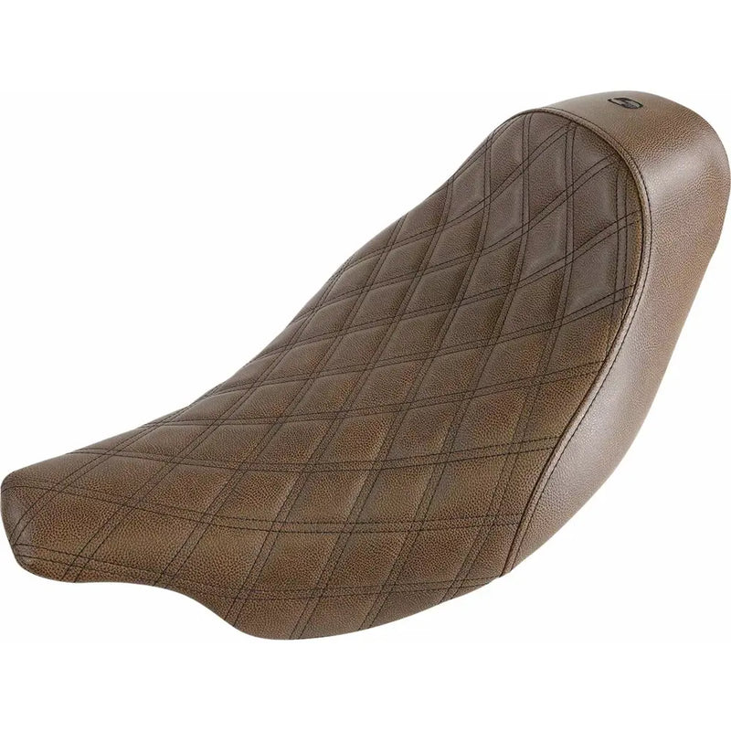 Saddlemen Renegade Lattice Stitch Solo Seat For Harley 08-24 Touring (excl. 23-24 CVO) / Brown