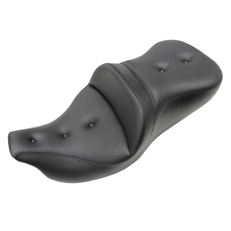 Saddlemen Roadsofa Extended Reach Pillow Top Seat for Harley 08-25 Touring (excl. 23-25 CVO; 24-25 Road Glide / Street Glide) / Black / Without heating / Without backrest  - Customhoj