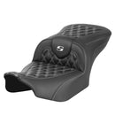 Saddlemen Roadsofa Lattice Stitch Seat for Harley 24-25 Touring Road Glide / Street Glide / Carbon Fiber / White / Without heating / Without backrest  - Customhoj